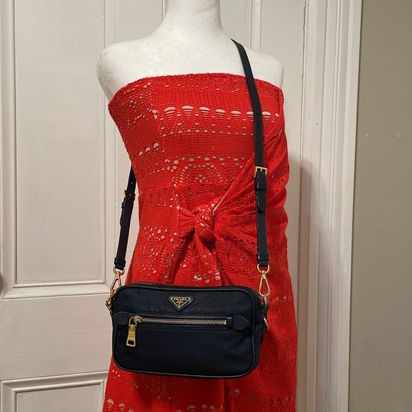 Prada Dark Navy Blue Nylon Camera Bag - Picture 15 of 16